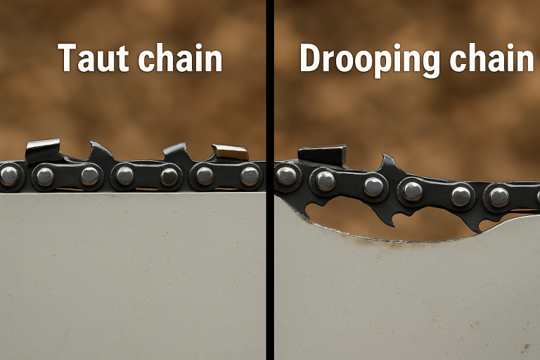 chainsaw chain stretch